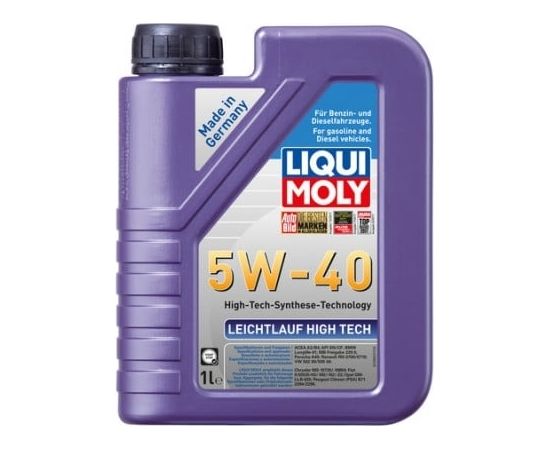 Motoreļļa LIQUI MOLY LEICHTLAUF HIGH TECH 5W40 1L