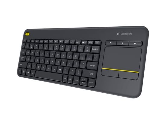 Logitech K400 Plus Wireless Touch Keyboard, Wireless, Keyboard layout QWERTY, USB port, Black, Dutch, 380 g