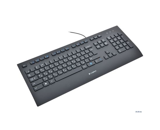 Logitech K280e Multimedia, Keyboard layout EN, 1,6 m m, USB, Black, US International, Numeric keypad, 930 g