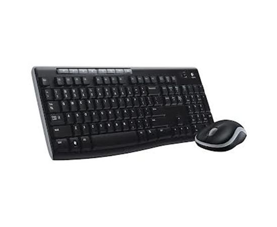 Logitech MK270 Wireless Keyboard+Mouse, Black, Silver, Mouse included, English, Numeric keypad, USB