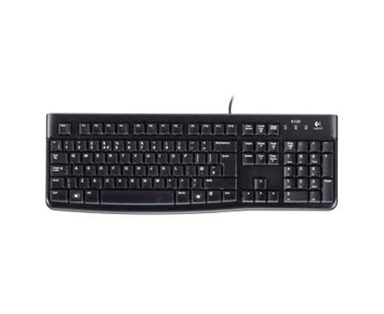 Logitech K120 wired, USB, Keyboard layout EN/LT, USB Port, 1.5 m, Black, Lithuanian, 55 g