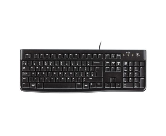 Logitech K120 wired, USB, Keyboard layout EN, 1.5 m, Black, 550 g