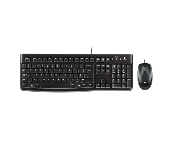Logitech MK120 Keyboard and Mouse, Keyboard layout Russian, Black, Mouse included, Russian, USB Port