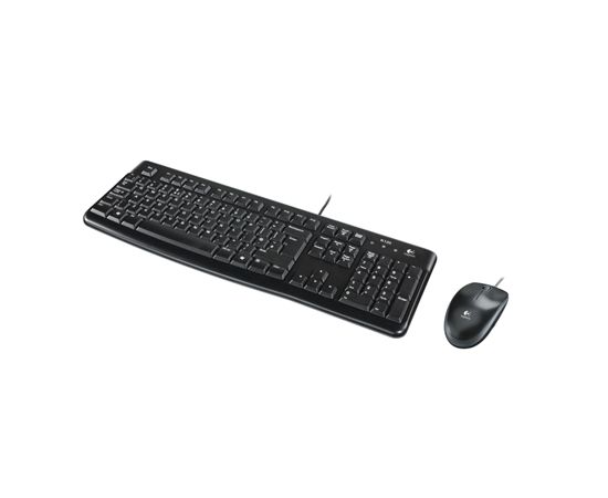 Logitech MK120 Keyboard and Mouse, Keyboard layout Russian, Black, Mouse included, Russian, USB Port