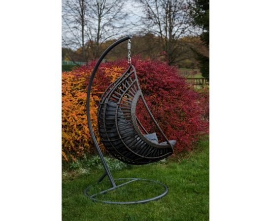 Bello Giardino BELLISSIMO kokons izgatavots no pelēkas sintētiskas rotangpalmas Подвесные кресла-качалки