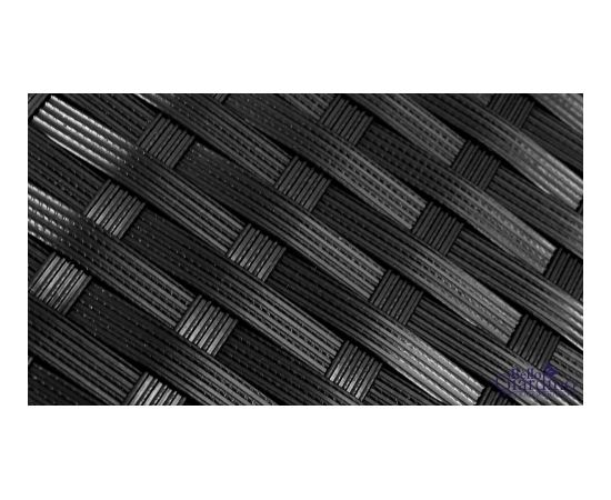 Bello Giardino Divvietīgs dīvāns ar melnu polirotangpalmu Dārza mēbeļu komplekti