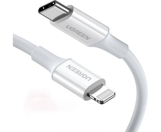 USB-C to Lightning cable UGREEN US171, 3A, 0.25m (white)