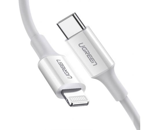 USB-C to Lightning cable UGREEN US171, 3A, 0.25m (white)