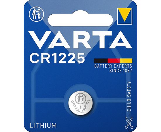 Varta CR1225 coin cell battery, lithium, 3V