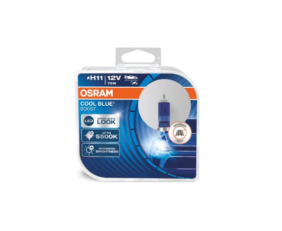 Osram H11 spuldzes komplekts 75W 12V 62211CBB-HCB cool blue boost