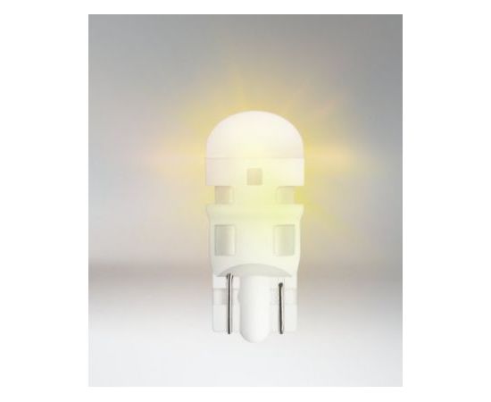 W5W AUTOLAMPA LED 1W 12V 2827DYP 2xkomplekts W2.1x9.5d dzeltena Autospuldzes