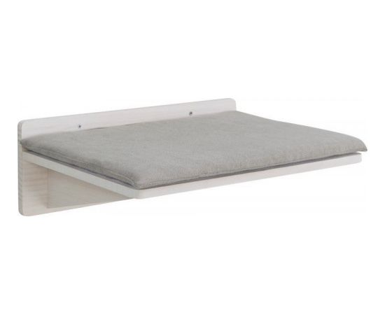 Trixie Platforma, dla kota, do montażu na ścianie, biała, drewno, 50 × 17.5 × 36.5 cm, z poduszką
