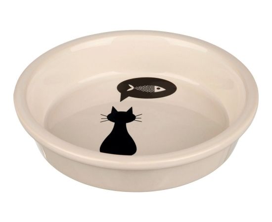 Trixie Miska ceramiczna, kot, 0.25 l/o 13 cm, biała