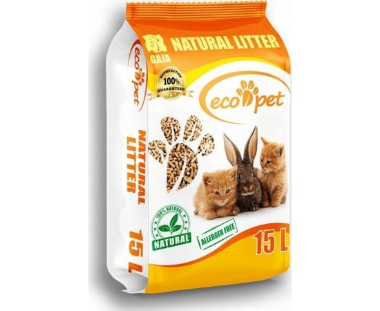 Gaja Eco-Pet Drewniany Żwirek dla kota i ściółka dla małych zwierząt 35L