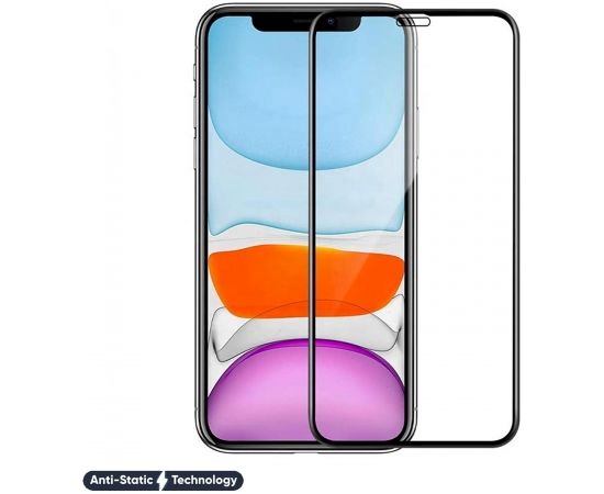 Fusion ESD 6D Anti-Static aizsargstikls pilnam ekrānam telefonam Apple iPhone 14 Pro melns