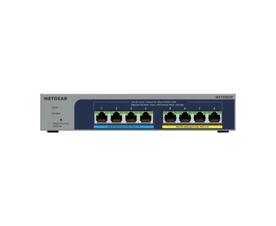 NETGEAR 8-port Ultra60 PoE++ Multi-Gigabit (2.5G) Ethernet Plus Switch Managed L2/L3 2.5G Ethernet (100/1000/2500) Power over Ethernet (PoE) Grey