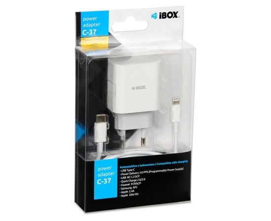 Ibox Travel charger I-BOX C-37 PD20W, white