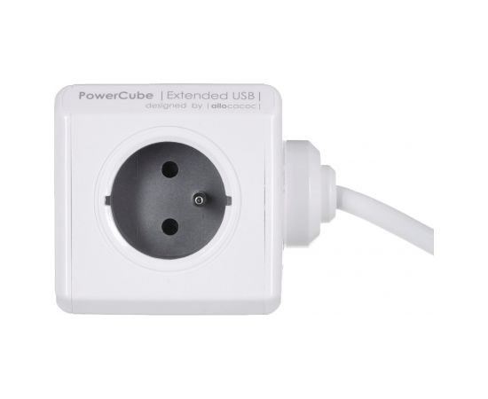 Allocacoc PowerCube Extended USB E(FR), 3m power extension 4 AC outlet(s)