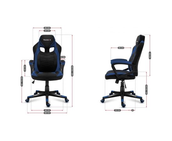 Huzaro FORCE 2.5 BLUE MESH Gaming armchair Mesh seat Black, Blue