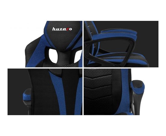 Huzaro FORCE 2.5 BLUE MESH Gaming armchair Mesh seat Black, Blue