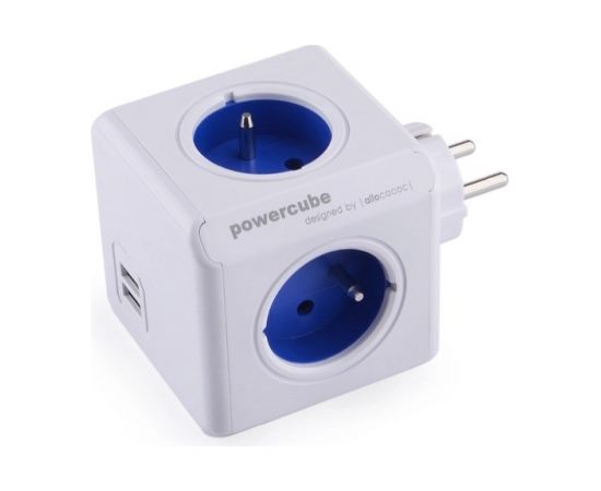 Allocacoc PowerCube Original USB (E) power extension 4 AC outlet(s) Blue, White