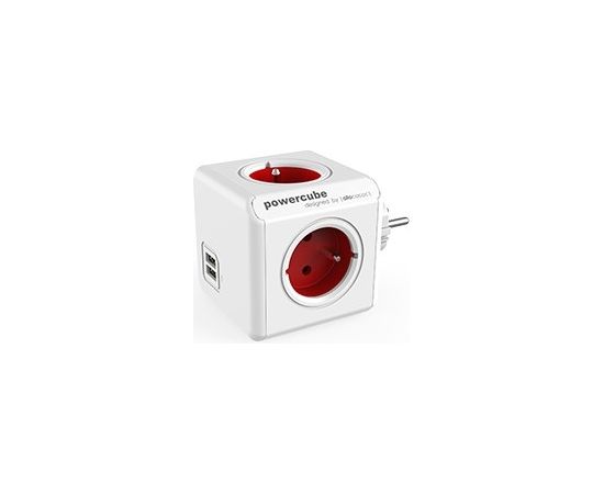 Allocacoc PowerCube Original USB Type E power extension 4 AC outlet(s) Indoor Red