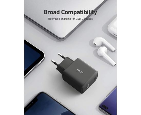 AUKEY PA-F1S Swift mobile device charger Black 1xUSB C Power Delivery 3.0 20W 3A