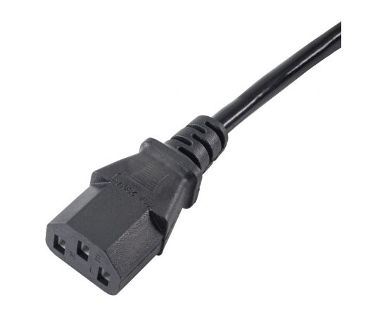 Akyga AK PC di 03 A verlaengerungs Stromkabel, 1,8 m per PC, stampante, Schermi NERO Black 1.8 m IEC C13