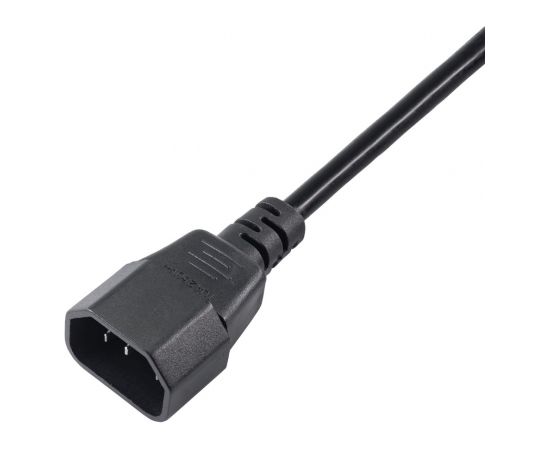 Akyga AK PC di 03 A verlaengerungs Stromkabel, 1,8 m per PC, stampante, Schermi NERO Black 1.8 m IEC C13