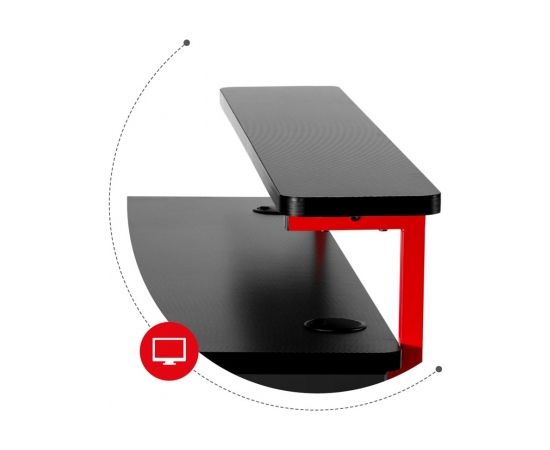 Huzaro Hero 5.0 computer desk Black, Red