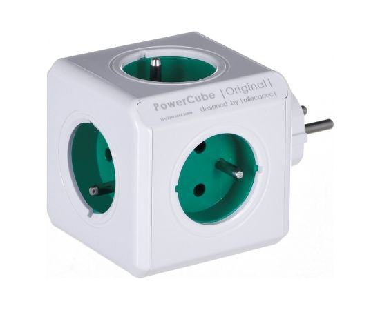 Allocacoc PowerCube Original (E) power extension 5 AC outlet(s) Green,White