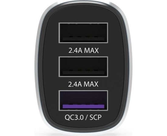 Car charger KRUX 3x USB QC 3.0