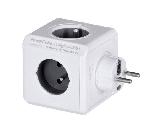 Allocacoc PowerCube Original USB Type E power extension 4 AC outlet(s) Indoor Grey