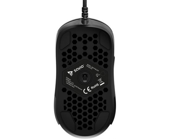 SAVIO SAVIO HEX-R Black mouse Right-hand RF 12000DPI