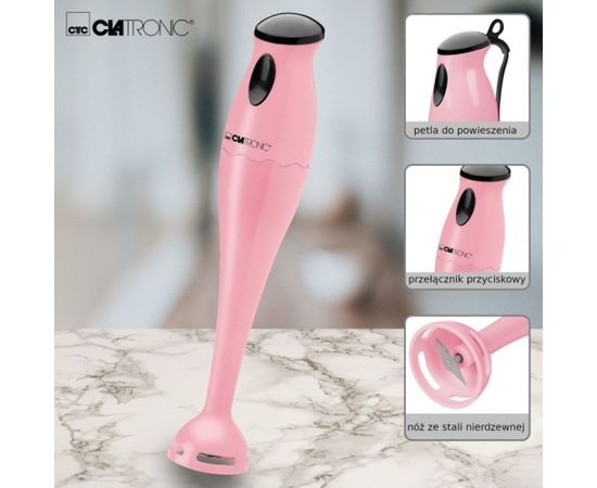 Clatronic SM 3577 0.5 L Immersion blender 180 W pink