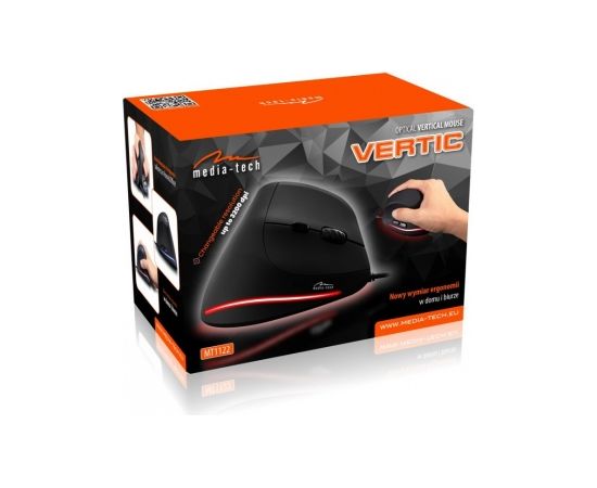 Media Tech MEDIA-TECH VERTIC MT1122 Wired vertical mouse 3200 DPI Black