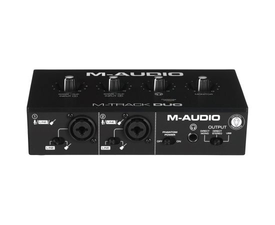M-AUDIO M-Track Duo USB Audio interface Crystal preamplifier 16 bit 48 kHz Black