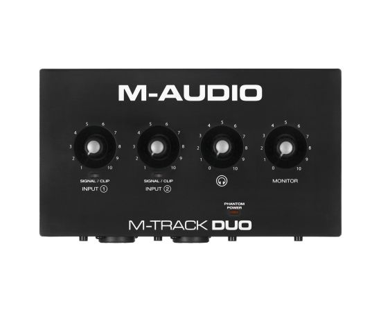 M-AUDIO M-Track Duo USB Audio interface Crystal preamplifier 16 bit 48 kHz Black