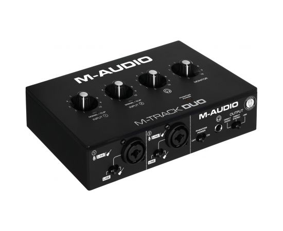 M-AUDIO M-Track Duo USB Audio interface Crystal preamplifier 16 bit 48 kHz Black
