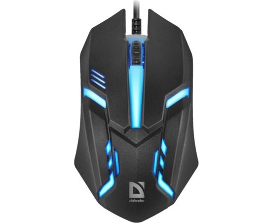 MOUSE  DEFENDER CYBER MB-560L BLACK 7 COLORS 1200DPI 3P