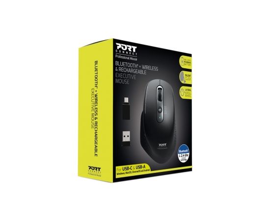 Port Designs 900716 mouse Right-hand RF Wireless + Bluetooth Optical 3200 DPI