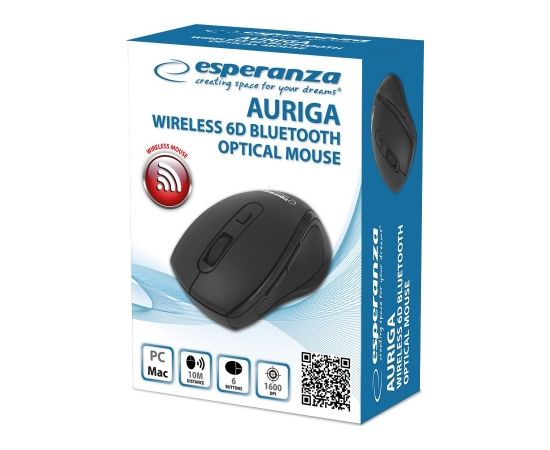 Esperanza EM128K Wireless Bluetooth 6D Mouse, black