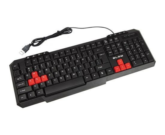 BLOW 84-221 keyboard Mouse included USB QWERTY Black, Red