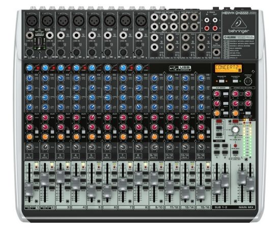 Behringer QX2222USB audio mixer 22 channels