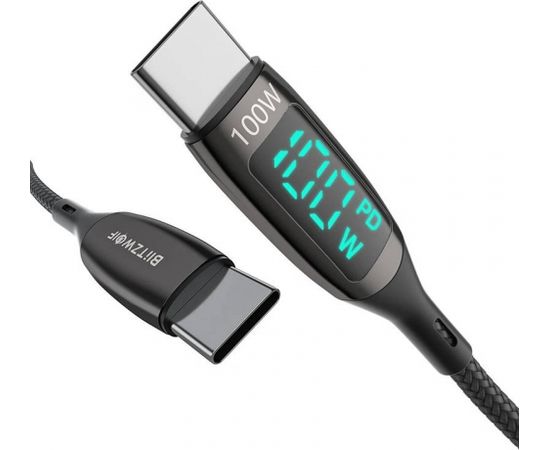 Blitzwolf BW-TC23 USB-C cable to USB-C, 100W 1.8m (black)