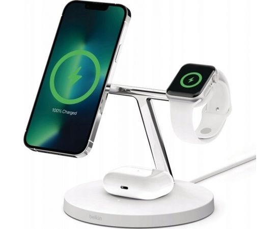 Bezvadu lādētāju stacija Belkin WIZ017 3x Qi priekš Apple