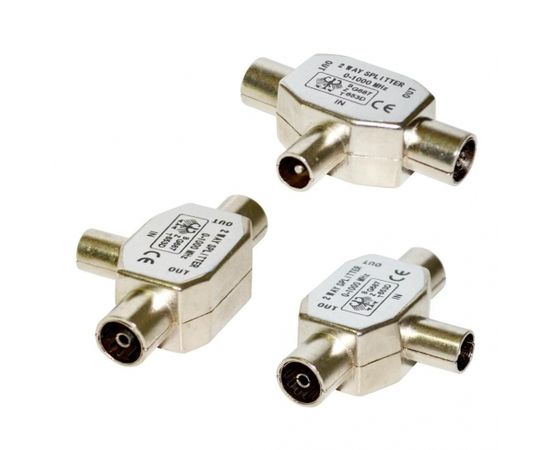 Vakoss Antenna plug RF male -> 2x RF female TC-A117S