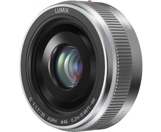 Panasonic Lumix G 20мм f/1.7 II ASPH объектив, серебристый
