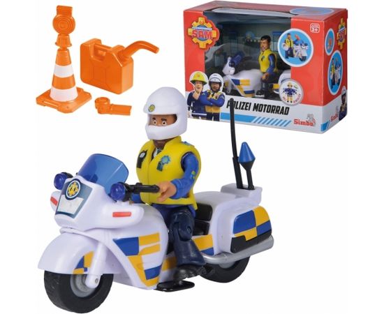 Rotaļlietu policijas motocikls ar figūriņu