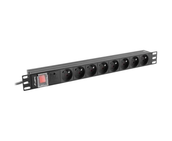 LANBERG POWER STRIP PDU RACK 19" (1U, 16A, 7X Shuko, 2m)